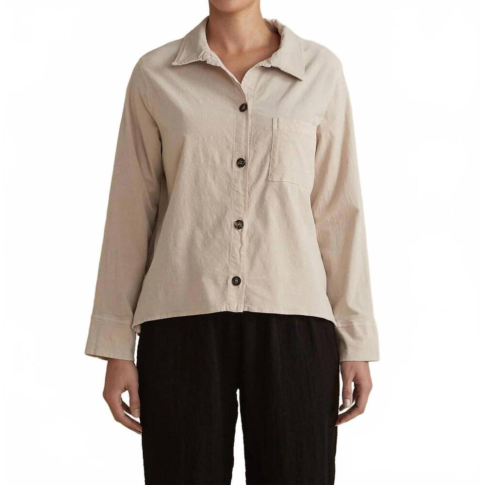 NEW CUT LOOSE mini cord crop jacket in moonbeam